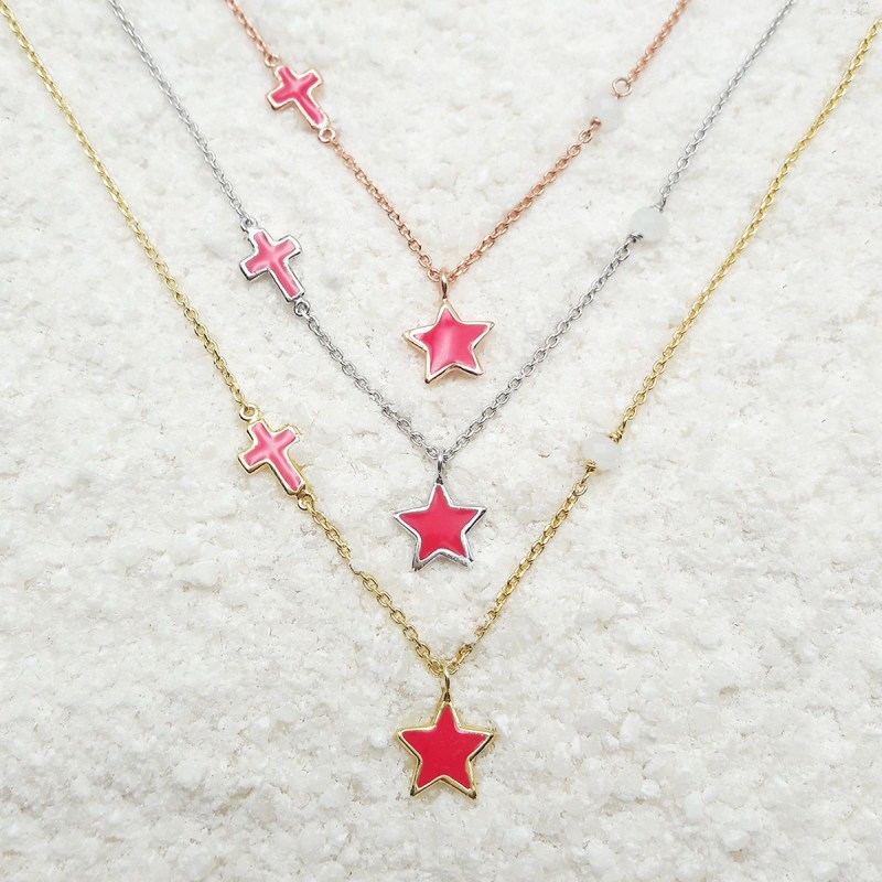 star-necklace-coral